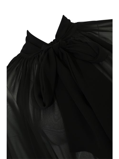 Tunica asimmetrica con fiocco Nero Clips | A338 969400001